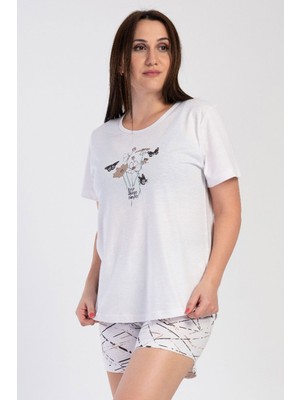 Vienetta Kadın Büyük Beden Kısa Kol Şortlu Pijama Takım
, 312065