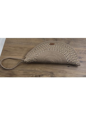 SÜSSLÜDÜŞLER Hasır Vizon El Yapımı Özel Dikim,clutch Çanta,portföy Çanta,el Çantası, Handmade Çanta 16X33 cm