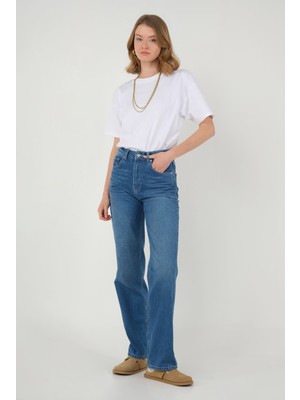 HE-QA Straight Fit Jean Orta Mavi