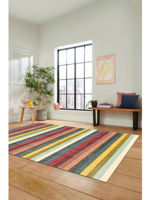 Evdeya Modern Kilim Desen Dijital Kaymaz Yıkanabilir Yolluk Mutfak Salon Halısı Modern-25-Renkli