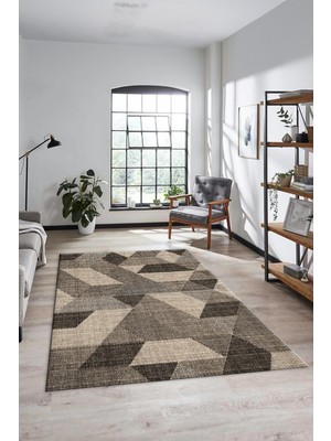 Evdeya Baskılı Kaymaz Taban Yıkanabilir Modern Şık Yolluk Mutfak Salon Halısı Modern-96-Bej