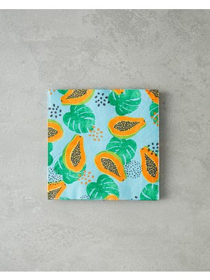 English Home Papaya 20'li Kağıt Peçete 33x33 cm Yeşil