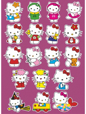 Hediyene Bak Sevimli Karakterler Defter Suluk Laptop Notebook Tablet Sticker Seti