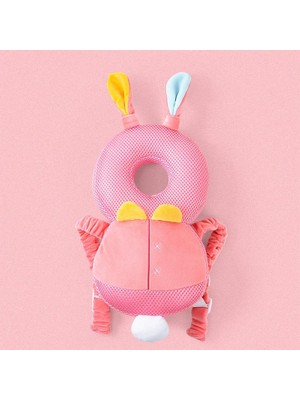 Zigver Pembe Ilk Adım Bebek Kafa ve Boyun Koruma Yastığı 33x19x6 cm Kolay Temizlenebilir