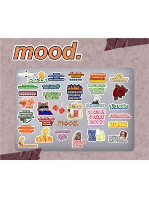 Hediyene Bak Kamyon Arkası Mood Laptop Notebook Telefon Kılıfı Sticker Paketi