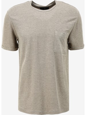 Brooks Brothers Bisiklet Yaka Kahve Erkek T-Shirt BBSS24MTS008