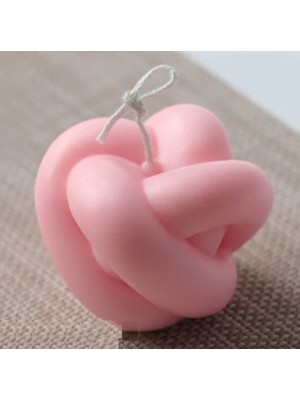 Morlalem 5X6CM Düğüm Mum Silikon Kalıp K-1293, Kokulu Taş Alçı Sabun Mum Kalıbı