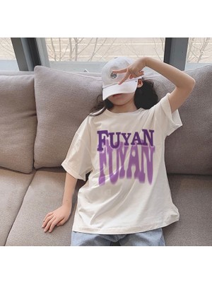 Kids Face Özel Tasarım Fuyan Dijital Baskılı %100 Pamuk Sokak Stili Hip Hop Japon Stil Kız Çocuk T-Shırt