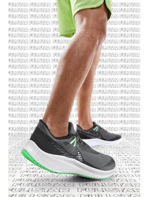 Nike Quest 3 Shield Walk Run Shoes Water Rpll. Reflektörlü Yürüyüş Koşu Ayakkabısı Siyah Yeşil