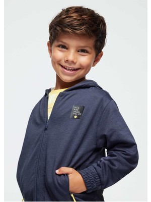 Mayoral Yazlık Erkek Kapşonlu Fermaurlı Uzun Kol Sweatshirt Lacivert