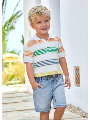 Mayoral Yazlık Erkek Denim Bermuda Şort Mavi