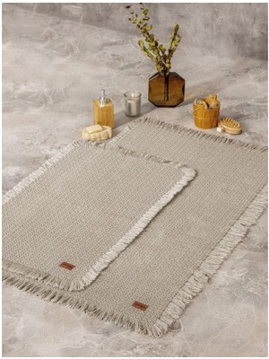 Şirin Eşyalarım Bath Rug Set Bej 75X125 60X90