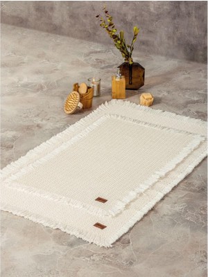 Şirin Eşyalarım Bath Rug Set Krem 75X125 60X90