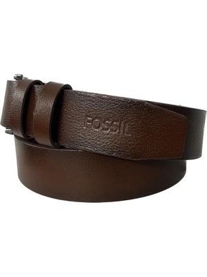 Fossil Kahverengi Hakiki Tosado Düz Deri Spor 4 cm Erkek Kemeri