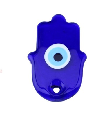 Depposite Cam Nazar Boncuğu Delikli Fatma Ana Eli Modeli Büyük Boy 9.5X12 cm