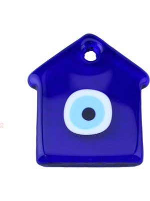 Depposite Cam Nazar Boncuğu Delikli Ev Modeli Büyük Boy 10.5X12 cm