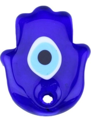 Depposite Cam Nazar Boncuğu Delikli Fatma Ana Eli Modeli Küçük 6.5x8 cm