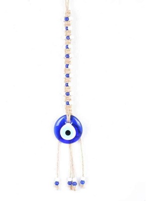 Depposite Nazar Makrome Oval Şekilli Tek Sıra Örme Boncuk Detaylı Duvar Süsü