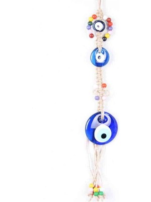 Depposite Nazar Makrome Oval Şekilli Çiçek Örme Detaylı Duvar Süsü