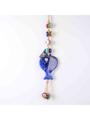 Depposite Nazar Makrome Balık Şekilli Sekiz Boncuk Detaylı Duvar Süsü