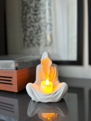 Dorden 3D Mumluk Hayalet Ruh LED Tealight Dekoratif Mumluk