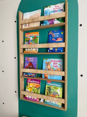 Bthgroup Montessori 4 Raflı 120*65 cm Çocuk Kitaplığı Eğitici Kitaplık Mdf