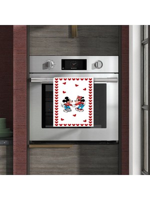 Sister Home Design Mickey ve Minnie Love Desenli Fırın Örtüsü