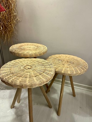 Rattan Home Design Rattan Üçlü Sehpa Takımı