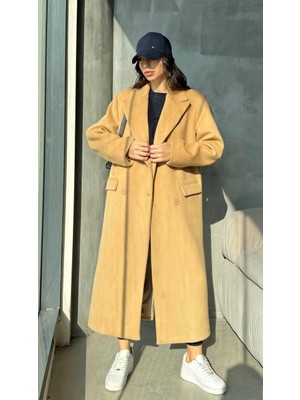 Orwa Official Kruvaze Uzun Oversize Kaban - Camel