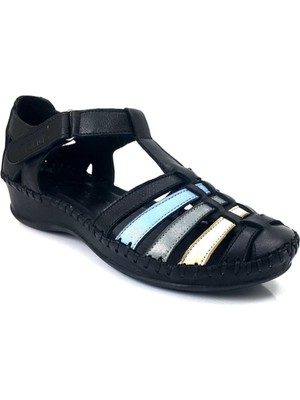 Venüs 23033319 23YS Günlük Bayan Sandalet Siyah