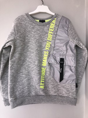 Mor Tırtıl Erkek Çocuk Sweatshirt