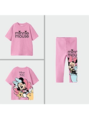 Lolipop Kids Store Minnie Mause Kısa Kollu Taytlı Alt Üst Takım