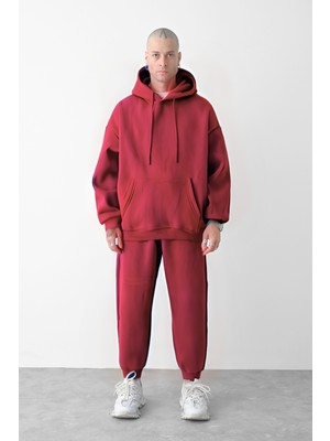 Yakamel Erkek 3 Iplik Oversize Eşofman Takımı