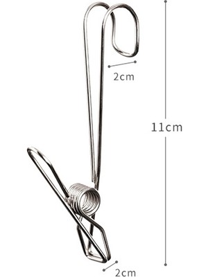 Yuekeda 12 Adet Uzun Kuyruklu Giysiler Kurutma Klips 12PCS Paslanmaz Çelik (Yurt Dışından)