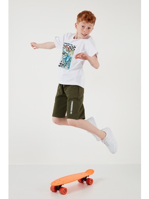 Lela Pamuklu Regular Fit Bisiklet Yaka Şortlu Alt-Üst Takım Erkek Çocuk Takım 6212016
