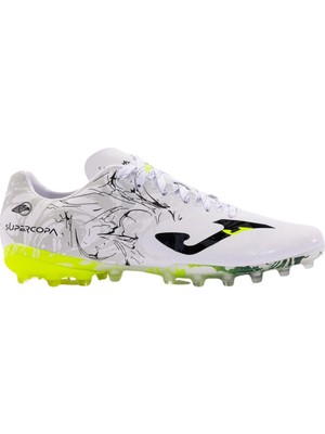 Joma Super Copa 2402 Blanco Fırm Ground Erkek Beyaz Krampon (Çim Zemin) SUPS2402FG