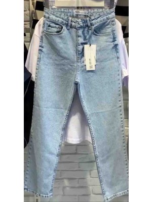 Viyan Butik Açık Renk Zara Etiketli Pamuklu Jean