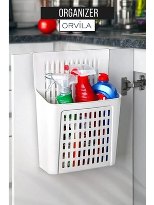 Orvila Asılabilir Dolap Mutfak Ofis Işyeri Düzenleyici Çok Amaçlı Organizer Sepet
