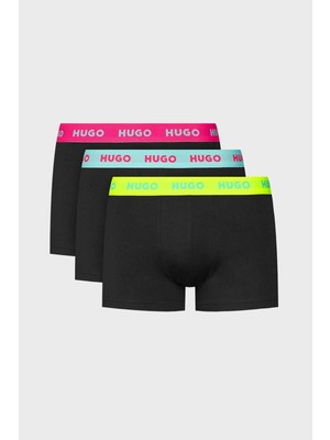 Hugo Logolu Streç Pamuklu 3 Pack Boxer Erkek Boxer 50469766 730