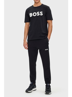 Boss Logolu Bisiklet Yaka Regular Fit Pamuklu Jarset Shirt Erkek T Shirt 50512866 402