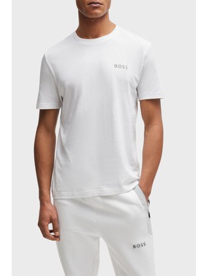 Boss Logolu Bisiklet Yaka Regular Fit Pamuklu Jarse T Shirt Erkek T Shirt 50515620 100