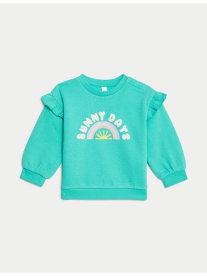 Marks & Spencer Desenli Yuvarlak Yaka Sweatshirt