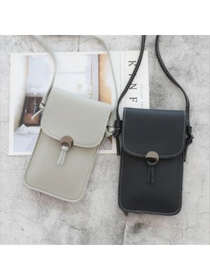 Qiuming Shop Açık Mavi 2 Tarzı Yeni Yaz Kadın Açık Cep Cüzdan Crossbody Çanta Kalp Şeklinde Dekoratif Cep Telefonu Ekran Dokunmatik Günlük (Yurt Dışından)