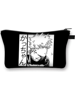 Qiuming Shop SHZBMYHERO17CW Stili Anime My Hero Academia Kozmetik Çantası Boku No Hero Academia Makyaj Çantası Todoroki Shoto Bakugou Katsuki Debriyaj Kızları Tuvalet Çantası (Yurt Dışından)