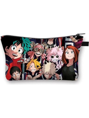 Qiuming Shop SHZBMYHERO17CW Stili Anime My Hero Academia Kozmetik Çantası Boku No Hero Academia Makyaj Çantası Todoroki Shoto Bakugou Katsuki Debriyaj Kızları Tuvalet Çantası (Yurt Dışından)