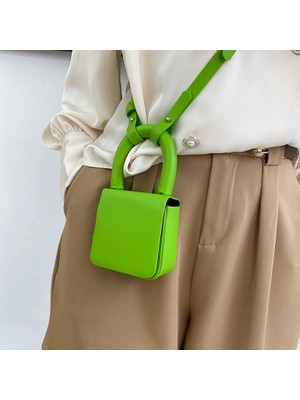 Qiuming Shop Green Shoulder Bag Style 10X9X4CM Ruj Çanta Yüksek Li Şeker Renk Kadınlar Için Omuz Çantaları Küçük Çantalar Tasarımcı Çanta Lüks Crossbody Çanta Satchel (Yurt Dışından)