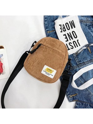 Qiuming Shop Sarı Stil Kadın Mini Kanvas Omuz Çantası Küçük Kadife Kumaş Messenger Çanta Tuşları Için Telefon Pembe Crossbody Çanta Kızlar Için Sevimli Fermuar Çanta (Yurt Dışından)