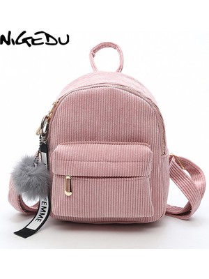 Qiuming Shop Kahverengi Tarzı Sevimli Kadife Sırt Çantası Gençler Çocuklar Için Mini Sırt Çantası Kawaii Kız Çocuklar Küçük Sırt Çantaları Kadın Packbags Kürk Top Okul Çantası (Yurt Dışından)