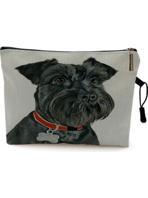 Qiuming Shop 27 Tarzı Desen 22X13CM Yağlıboya Schnauzer Westie Köpek Baskı Kadın Kozmetik Çantaları Güzel Rahat Seyahat Taşınabilir Saklama Çantası Tuvalet Makyaj Çantası (Yurt Dışından)