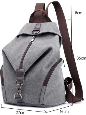 Qiuming Shop Gri Tarzı Kmffly Kadın Kanvas Sırt Çantası Tiki Tarzı Okul Bayan Kız Öğrenci Okul Laptop Çantası En Li Tuval Mochila BOLSAS2020 (Yurt Dışından)